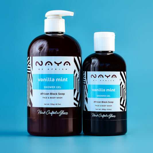 Vanilla Mint African Black Soap Shower Gel