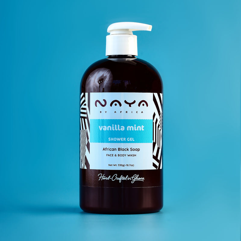 Vanilla Mint African Black Soap Shower Gel